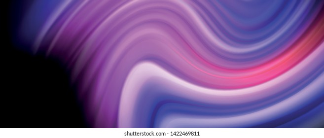 Modern rainbow liquid color flow colorful poster. Wave Liquid shape in black color background. Abstract composition