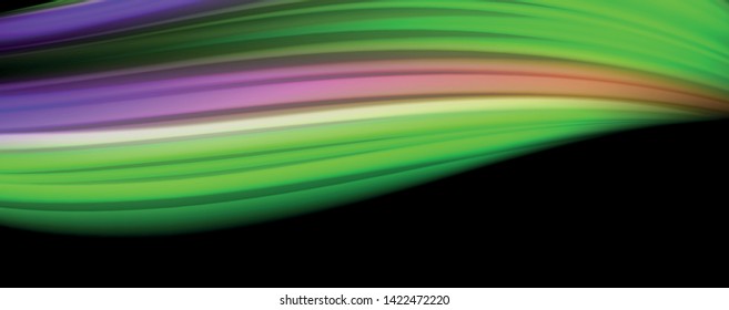 Modern rainbow liquid color flow colorful poster. Wave Liquid shape in black color background. Abstract composition