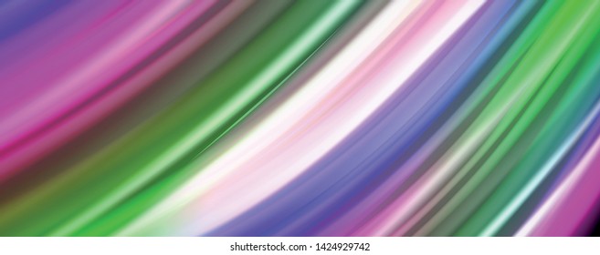 Moderne Regenbogen Flüssigkeit Farbe fließt bunt Poster. Wave Liquid Form auf schwarzem Hintergrund. Abstrakte Komposition