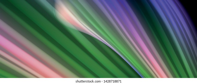 Modern rainbow liquid color flow colorful poster. Wave Liquid shape in black color background. Abstract composition