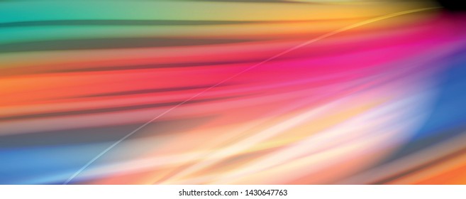 Modern rainbow liquid color flow colorful poster. Wave Liquid shape in black color background. Abstract composition