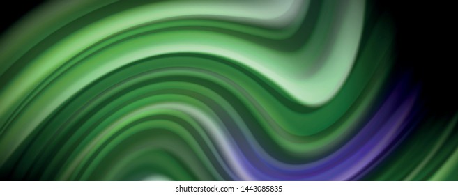 Modern rainbow liquid color flow colorful poster. Wave Liquid shape in black color background. Abstract composition