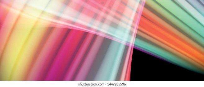 Modern rainbow liquid color flow colorful poster. Wave Liquid shape in black color background. Abstract composition