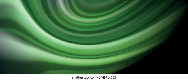 Modern rainbow liquid color flow colorful poster. Wave Liquid shape in black color background. Abstract composition