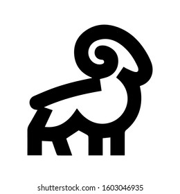 Modern ram illustration logo icon 