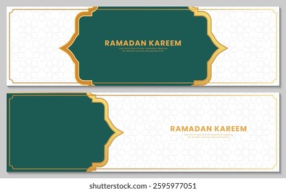 Modern Ramadan banner template design for social media.