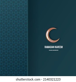 Modern ramadan kareem background with arabic style pattern Vector