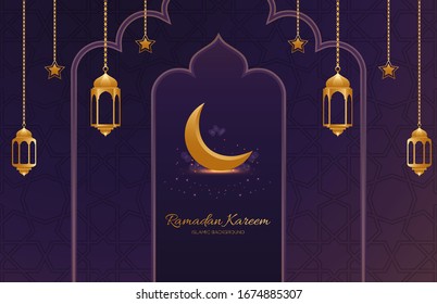 Modern ramadan kareem background design vector illustration.