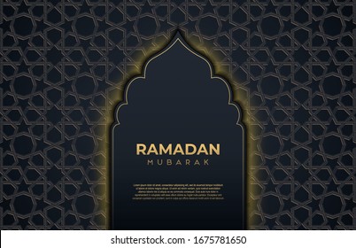 Modern ramadan kareem background design vector illustration.