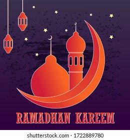 modern ramadan kareem background night  