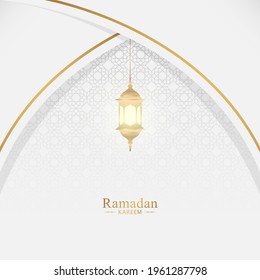 Modern Ramadan Kareem Background Vector For Banner And Greeting Card 