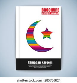 Modern ramadan kareem brochure vector design template