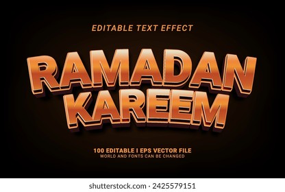 modern ramadan kareem editable text effect