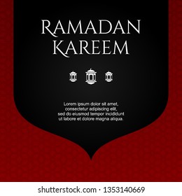 Modern ramadan kareem mosque curve. Simple square background template vector. Can use for banner, flyer, cover. card, backdrop, presentation