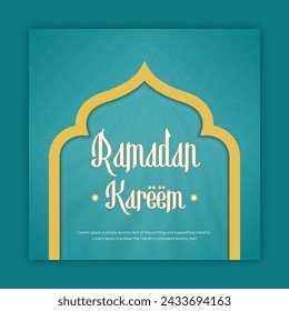 Modern Ramadan Kareem traditional islamic festival social media post design
