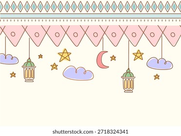 Modern Ramadan poster background for greeting cards, commercial banners, fashion, covers, and social media