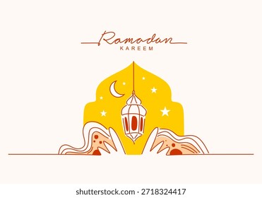 Modern Ramadan poster background for greeting cards, commercial banners, fashion, covers, and social media