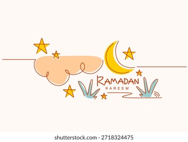 Plano de fundo moderno do cartaz do Ramadã para cartões comemorativos, banners comerciais, moda, capas e mídias sociais