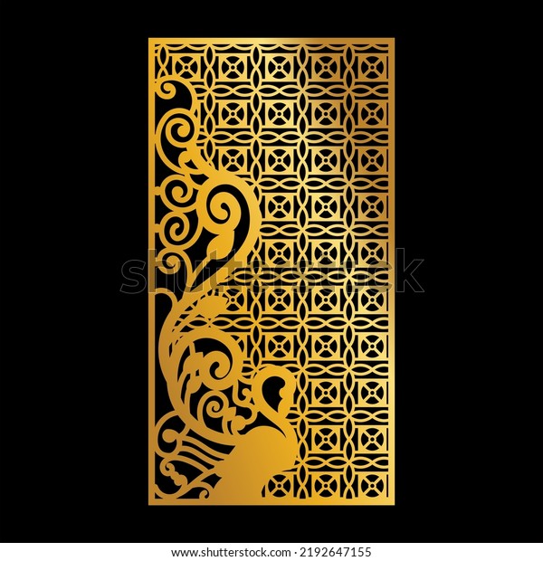 Modern random cnc pattern.\
Decorative panel, screen,wall. Vector cnc panels set for laser\
cutting. Template for interior partition, room divider, privacy\
fence