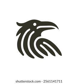 Modern raven logo for sale.