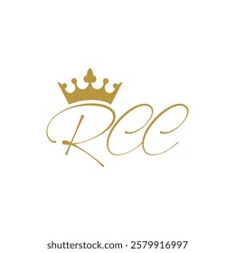 A modern RCC Crown Logo with a sleek, royal design, this logo is perfect for luxury brands, construction firms, and elite businesses. It is also available in high-quality vector format for easy custom