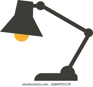 Lámpara de mesa de lectura moderna aislada