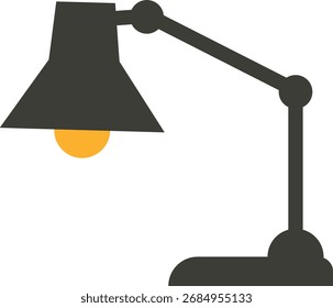 Lámpara de mesa de lectura moderna aislada