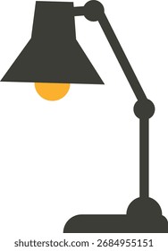 Lámpara de mesa de lectura moderna aislada