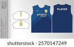 Modern ready-to-print jersey design with dynamic lines and vibrant colors. Perfect for football, basketball, cycling, or sportswear. High-quality, customizable vector file for instant printing.