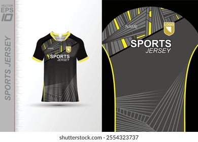 Modern ready-to-print jersey design with dynamic lines and vibrant colors. Perfect for football, basketball, cycling, or sportswear. High-quality, customizable vector file for instant printing.