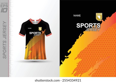 Modern ready-to-print jersey design with dynamic lines and vibrant colors. Perfect for football, basketball, cycling, or sportswear. High-quality, customizable vector file for instant printing.