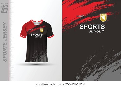 Modern ready-to-print jersey design with dynamic lines and vibrant colors. Perfect for football, basketball, cycling, or sportswear. High-quality, customizable vector file for instant printing.