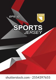 Modern ready-to-print jersey design with dynamic lines and vibrant colors. Perfect for football, basketball, cycling, or sportswear. High-quality, customizable vector file for instant printing.