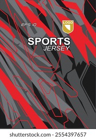 Modern ready-to-print jersey design with dynamic lines and vibrant colors. Perfect for football, basketball, cycling, or sportswear. High-quality, customizable vector file for instant printing.