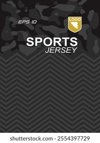 Modern ready-to-print jersey design with dynamic lines and vibrant colors. Perfect for football, basketball, cycling, or sportswear. High-quality, customizable vector file for instant printing.
