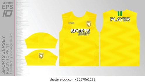 Modern ready-to-print jersey design with dynamic lines and vibrant colors. Perfect for football, basketball, cycling, or sportswear. High-quality, customizable vector file for instant printing