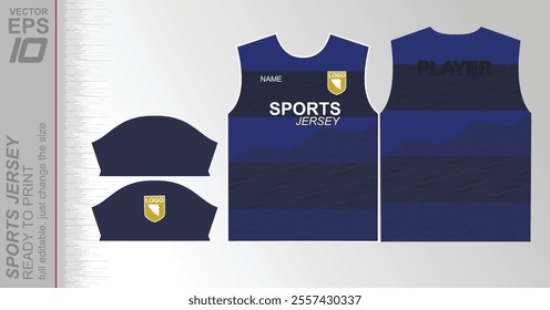 Modern ready-to-print jersey design with dynamic lines and vibrant colors. Perfect for football, basketball, cycling, or sportswear. High-quality, customizable vector file for instant printing.