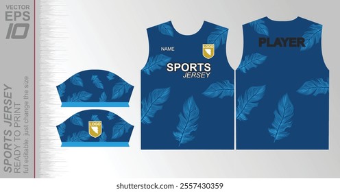 Modern ready-to-print jersey design with dynamic lines and vibrant colors. Perfect for football, basketball, cycling, or sportswear. High-quality, customizable vector file for instant printing.