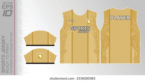 Modern ready-to-print jersey design with dynamic lines and vibrant colors. Perfect for football, basketball, cycling, or sportswear. High-quality, customizable vector file for instant printing.