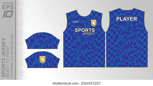 Modern ready-to-print jersey design with dynamic lines and vibrant colors. Perfect for football, basketball, cycling, or sportswear. High-quality, customizable vector file for instant printing.