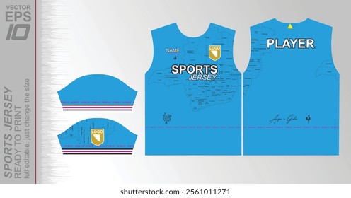 Modern ready-to-print jersey design with dynamic lines and vibrant colors. Perfect for football, basketball, cycling, or sportswear. High-quality, customizable vector file for instant printing.