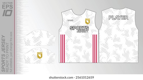 Modern ready-to-print jersey design with dynamic lines and vibrant colors. Perfect for football, basketball, cycling, or sportswear. High-quality, customizable vector file for instant printing.