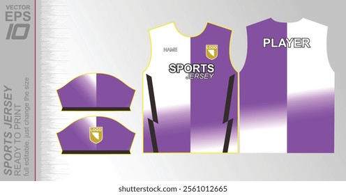 Modern ready-to-print jersey design with dynamic lines and vibrant colors. Perfect for football, basketball, cycling, or sportswear. High-quality, customizable vector file for instant printing.