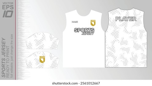 Modern ready-to-print jersey design with dynamic lines and vibrant colors. Perfect for football, basketball, cycling, or sportswear. High-quality, customizable vector file for instant printing.