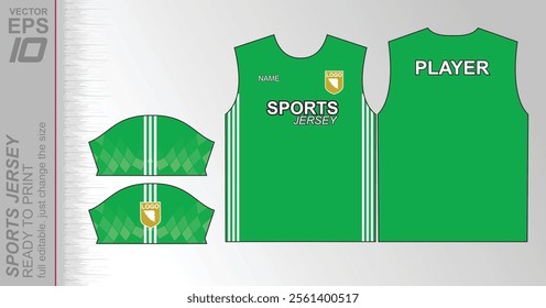 Modern ready-to-print jersey design with dynamic lines and vibrant colors. Perfect for football, basketball, cycling, or sportswear. High-quality, customizable vector file for instant printing.