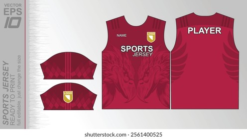 Modern ready-to-print jersey design with dynamic lines and vibrant colors. Perfect for football, basketball, cycling, or sportswear. High-quality, customizable vector file for instant printing.