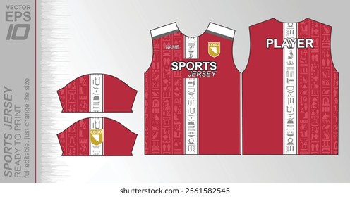 Modern ready-to-print jersey design with dynamic lines and vibrant colors. Perfect for football, basketball, cycling, or sportswear. High-quality, customizable vector file for instant printing.