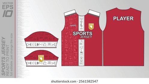 Modern ready-to-print jersey design with dynamic lines and vibrant colors. Perfect for football, basketball, cycling, or sportswear. High-quality, customizable vector file for instant printing.