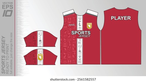 Modern ready-to-print jersey design with dynamic lines and vibrant colors. Perfect for football, basketball, cycling, or sportswear. High-quality, customizable vector file for instant printing.