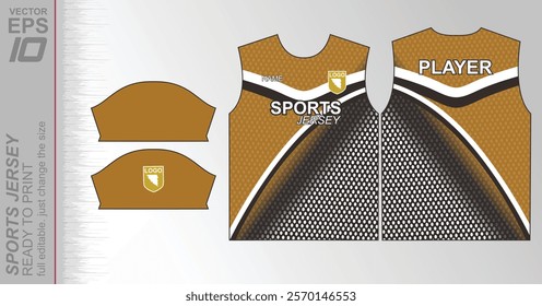 Modern ready-to-print jersey design with dynamic lines and vibrant colors. Perfect for football, basketball, cycling, or sportswear. High-quality, customizable vector file for instant printing.